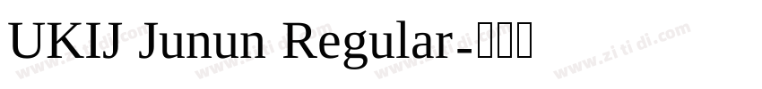 UKIJ Junun Regular字体转换